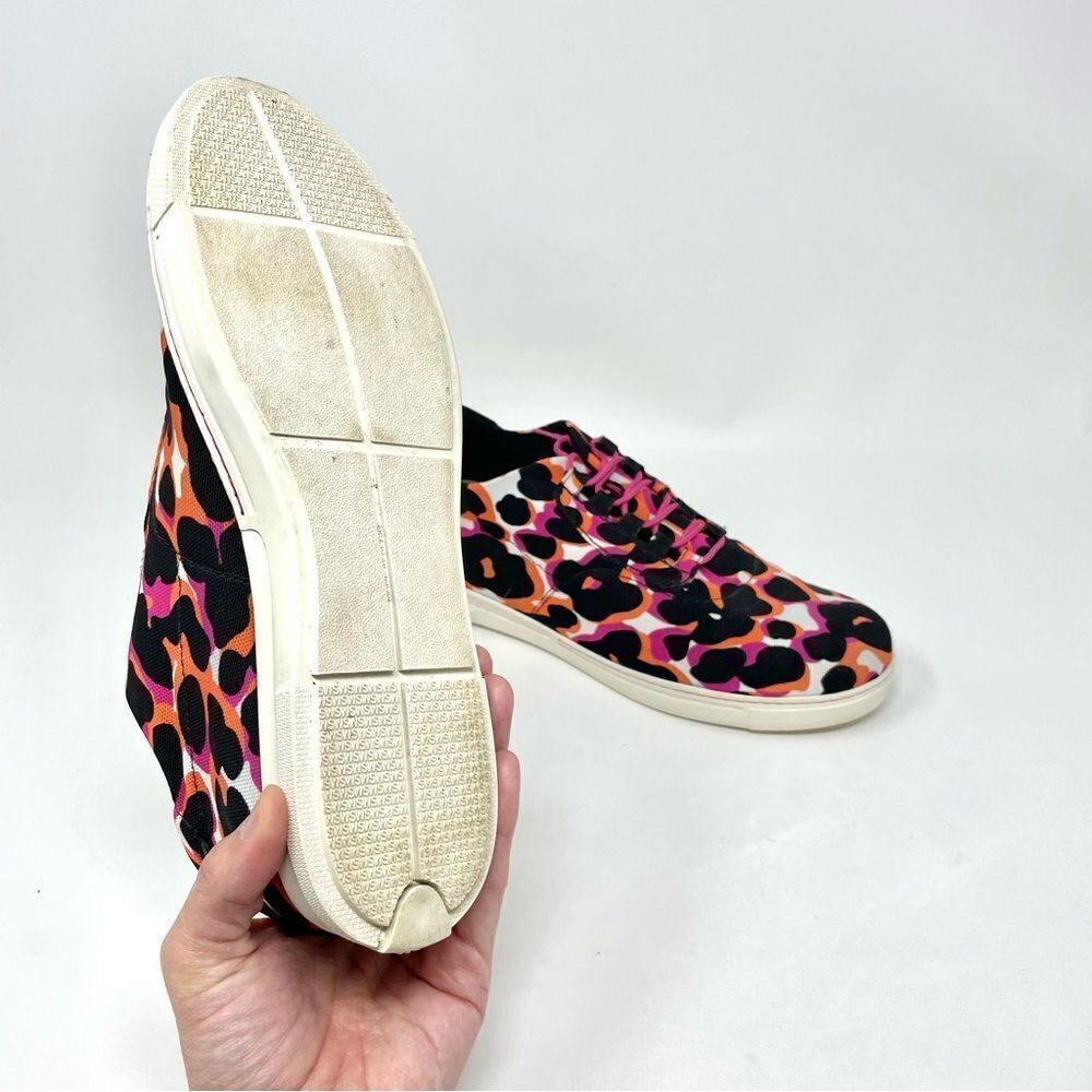 Stuart Weitzman Pink Leopard Print Neoprene Sneakers Size 40/9 - Picture 8 of 8
